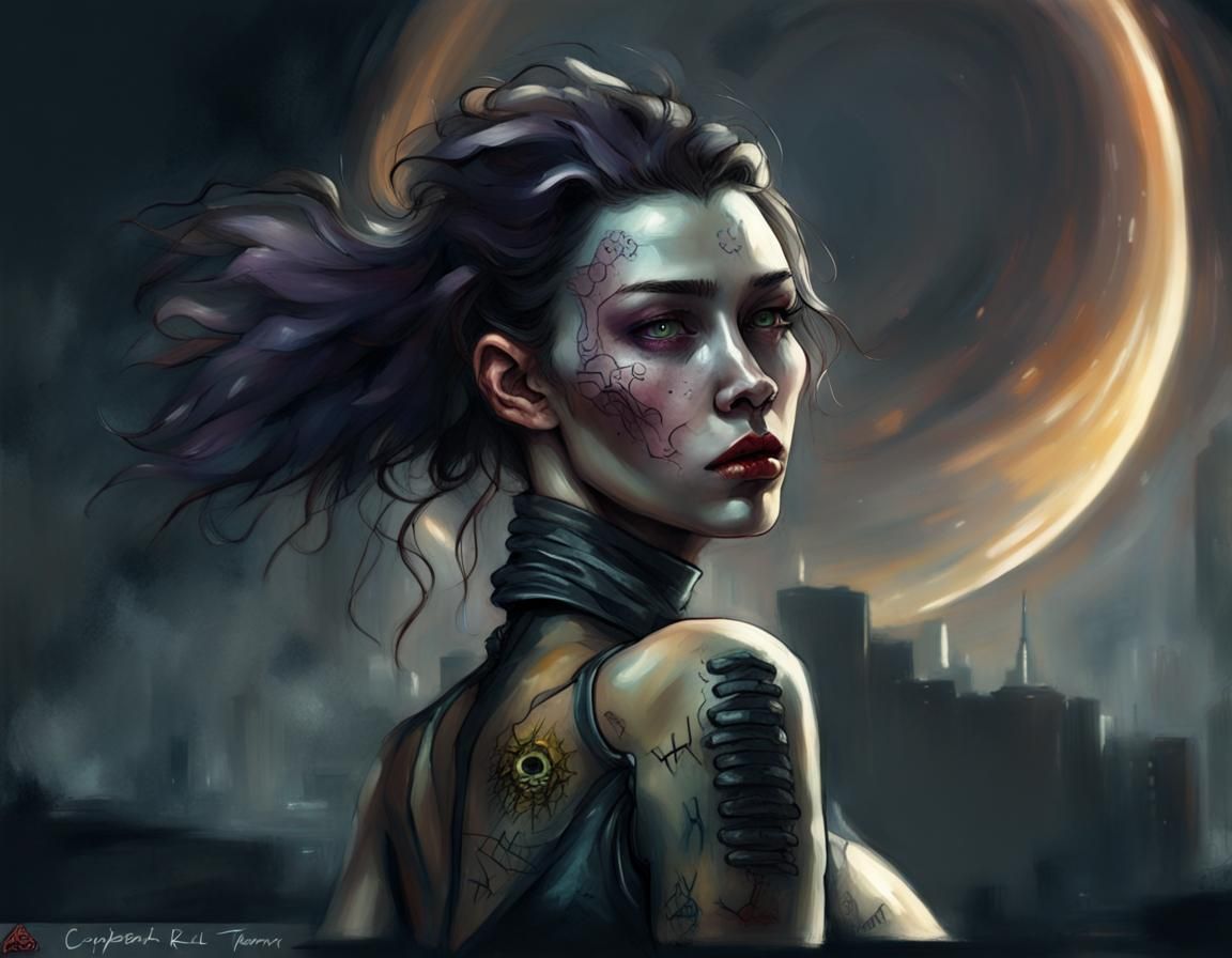 Sinister Cyberpunk Character in 8k Resolution