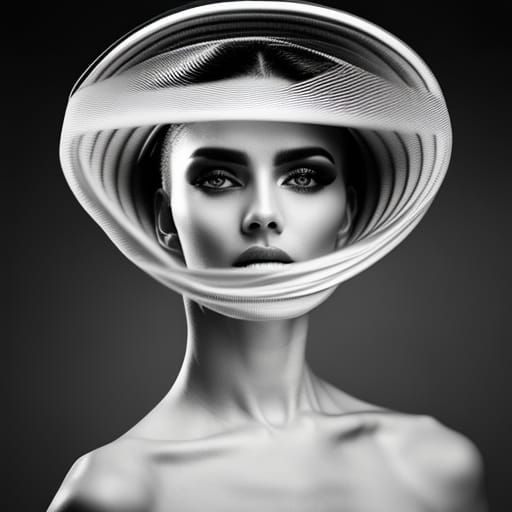 Baroque Fashion Portrait in Mixed Media Style