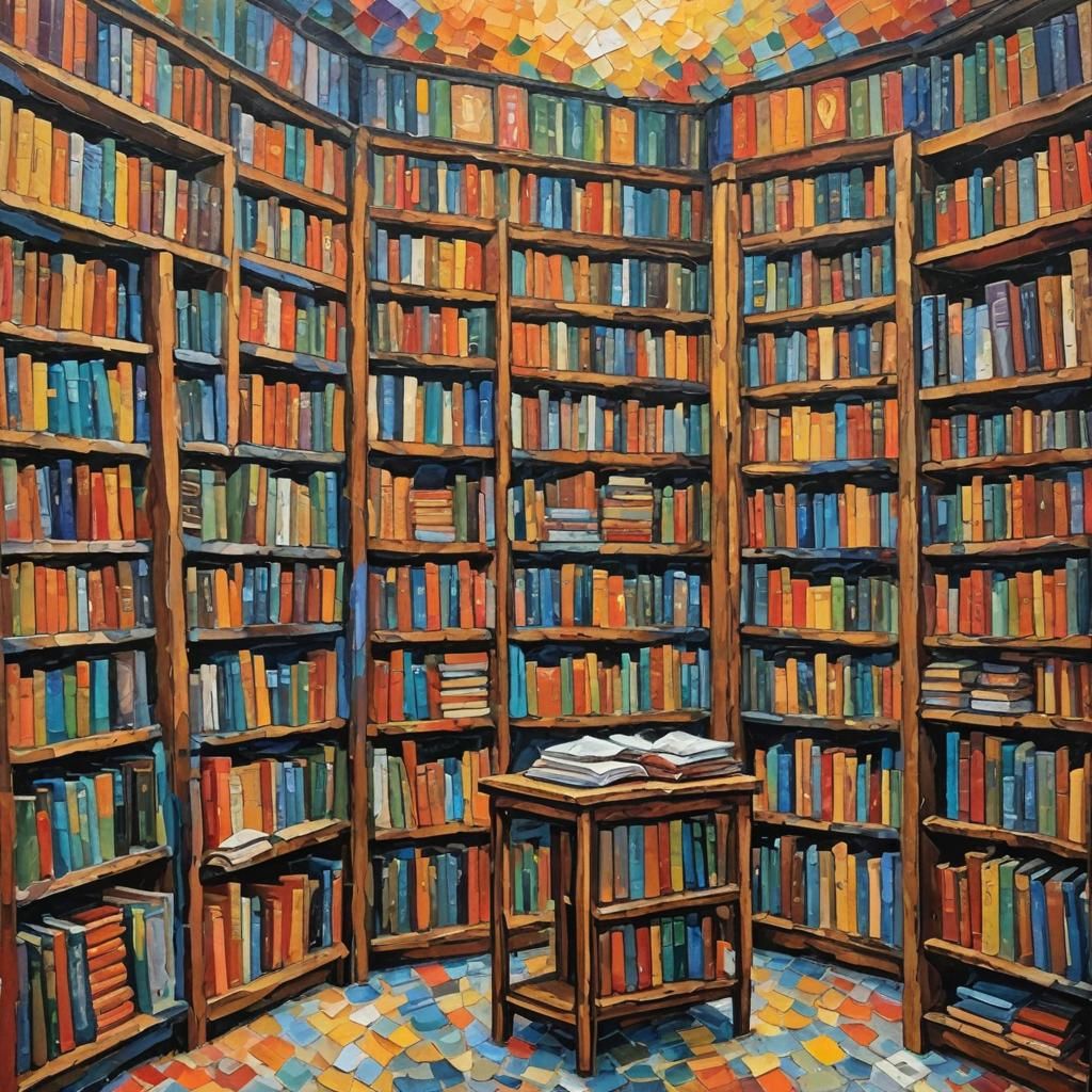 Book Blazer Logo in Neo-Impressionistic Style