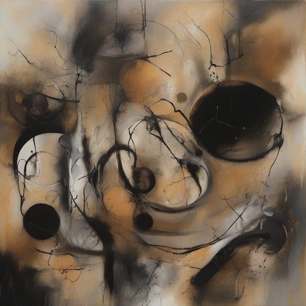 Dreamlike Landscape with Abstract Forms in Surrealist Style