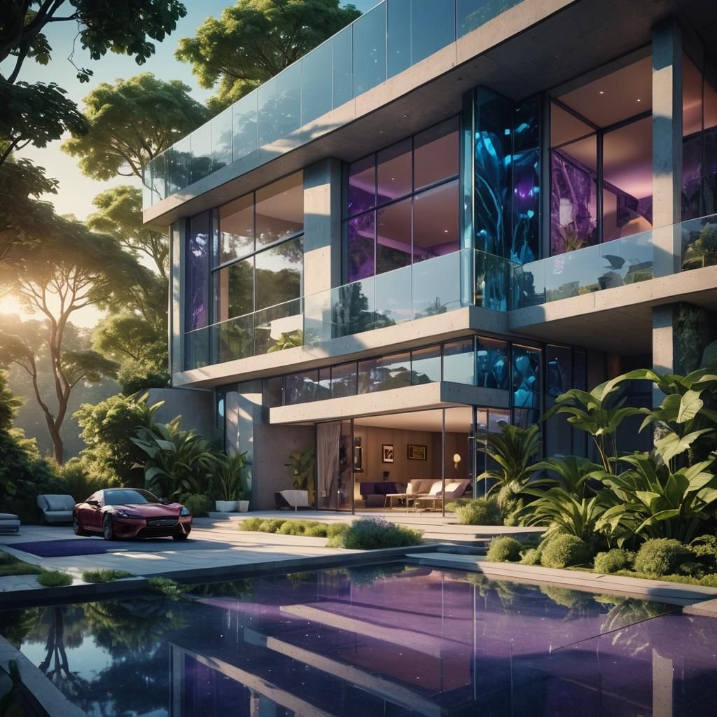 Luxury Prague Villa: Glass, Silicon, and Cement Architecture