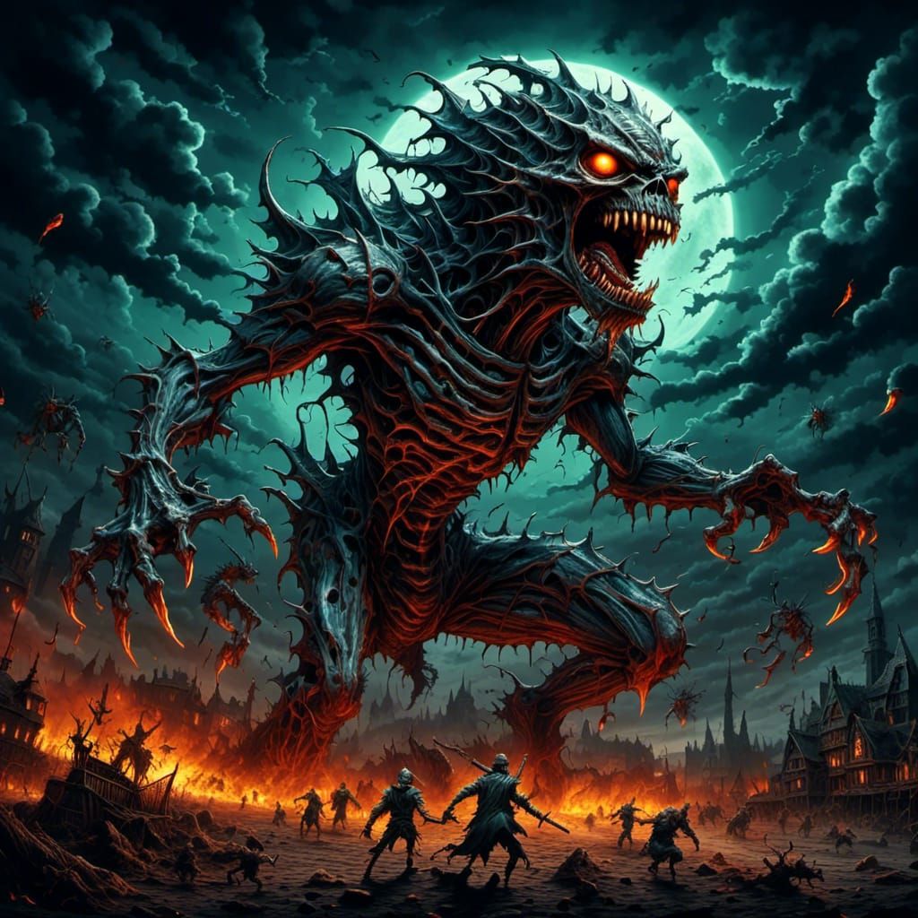 Fast Scary Face Generated by AI