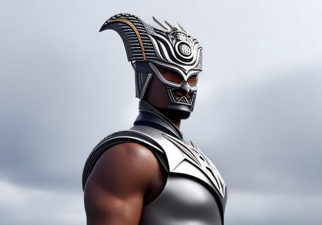 Anthropomorphic Tasmanian Devil Nordic Warrior Portrait