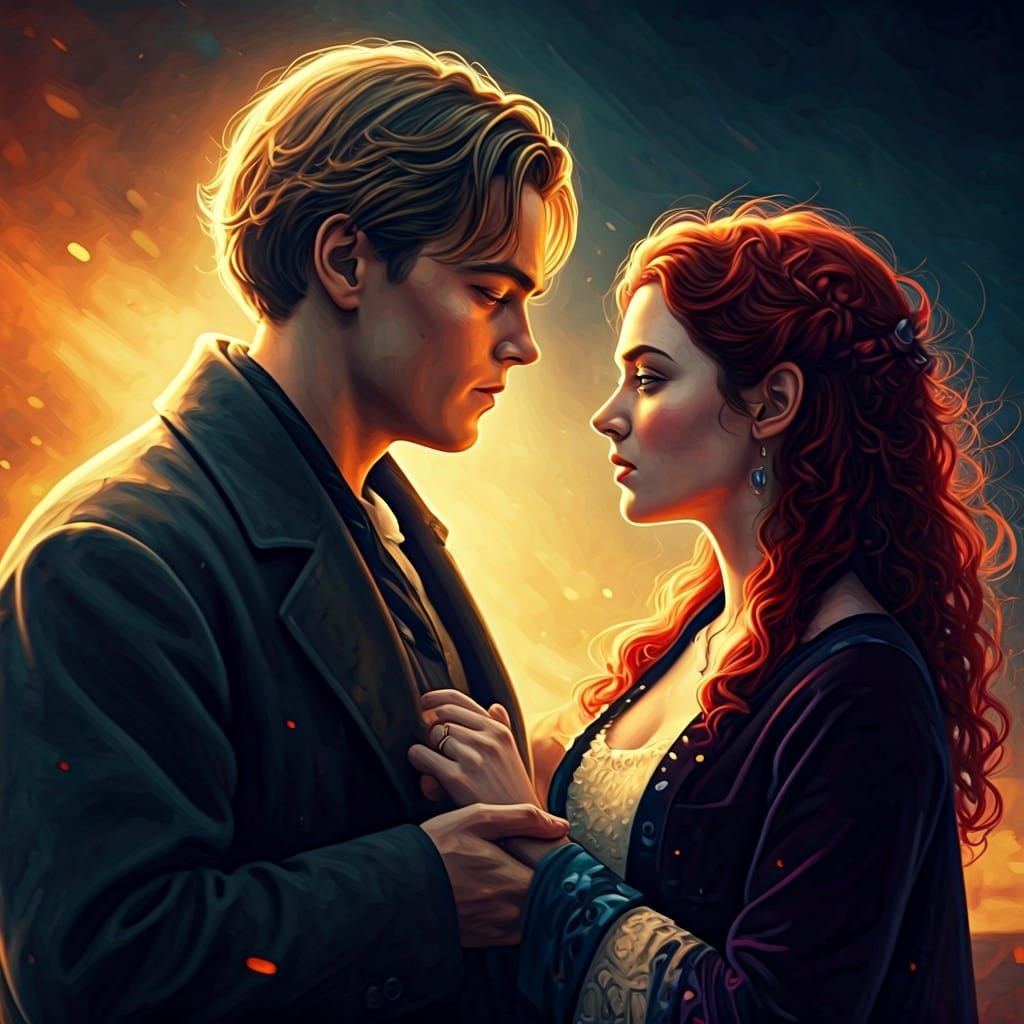 Jack and Rose on the Titanic