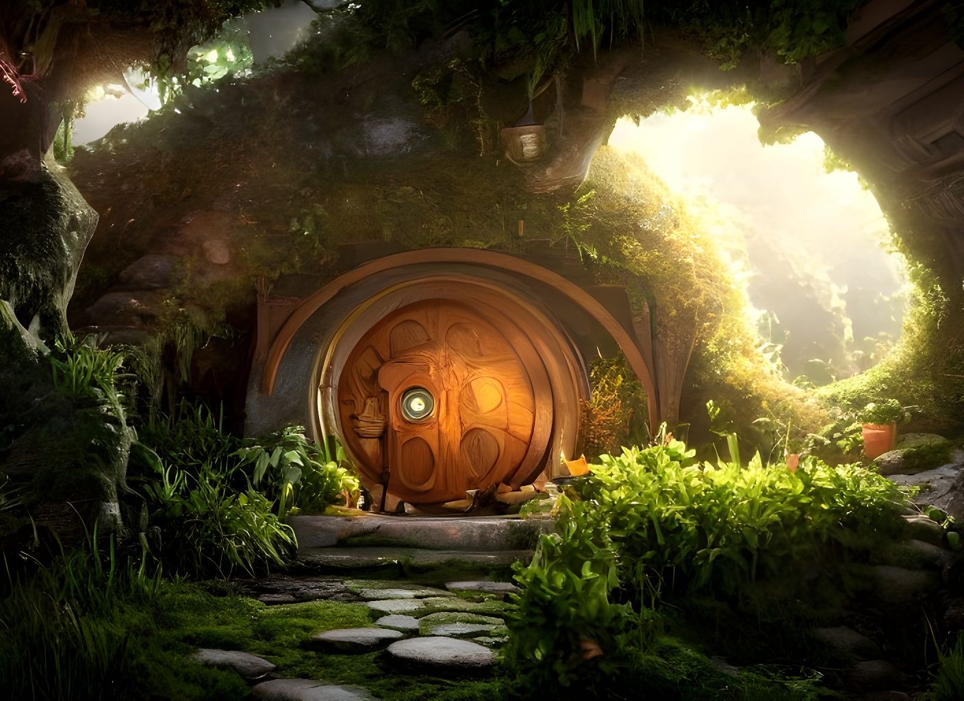 Enchanting Hobbit Hole with Volumetric Lighting
