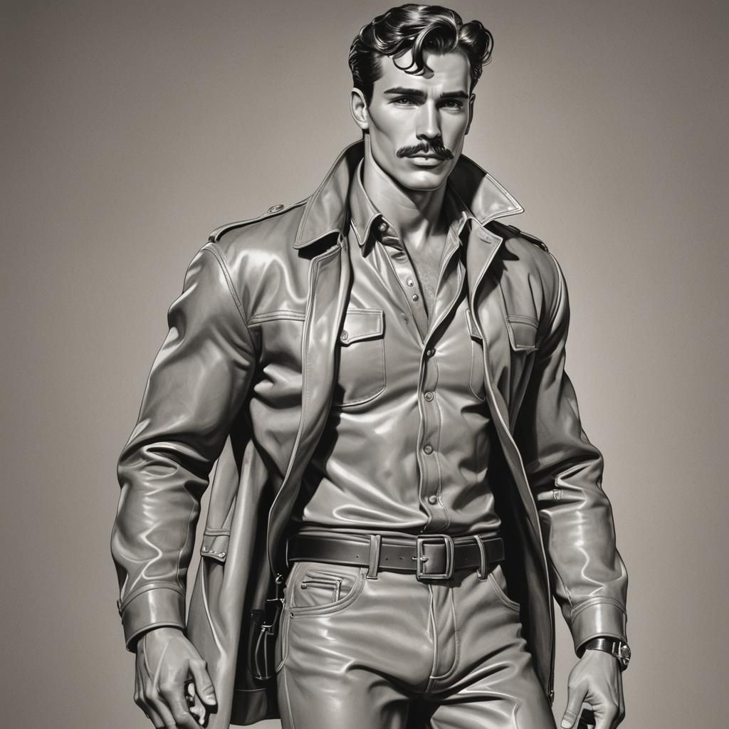 Hermes Illustrated in Tom of Finland Style