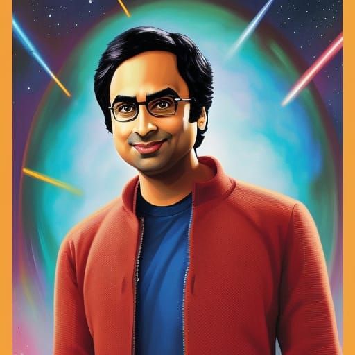 Rajesh Koothrappali Portrait in Pixel Art Style