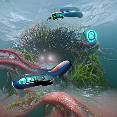 Alien Ocean Ecosystem: Subnautica Inspired Scene