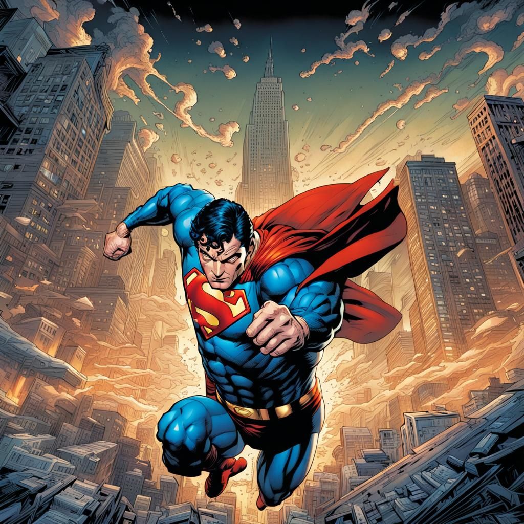 Superman Comic Book Art by Brooks and Mumford