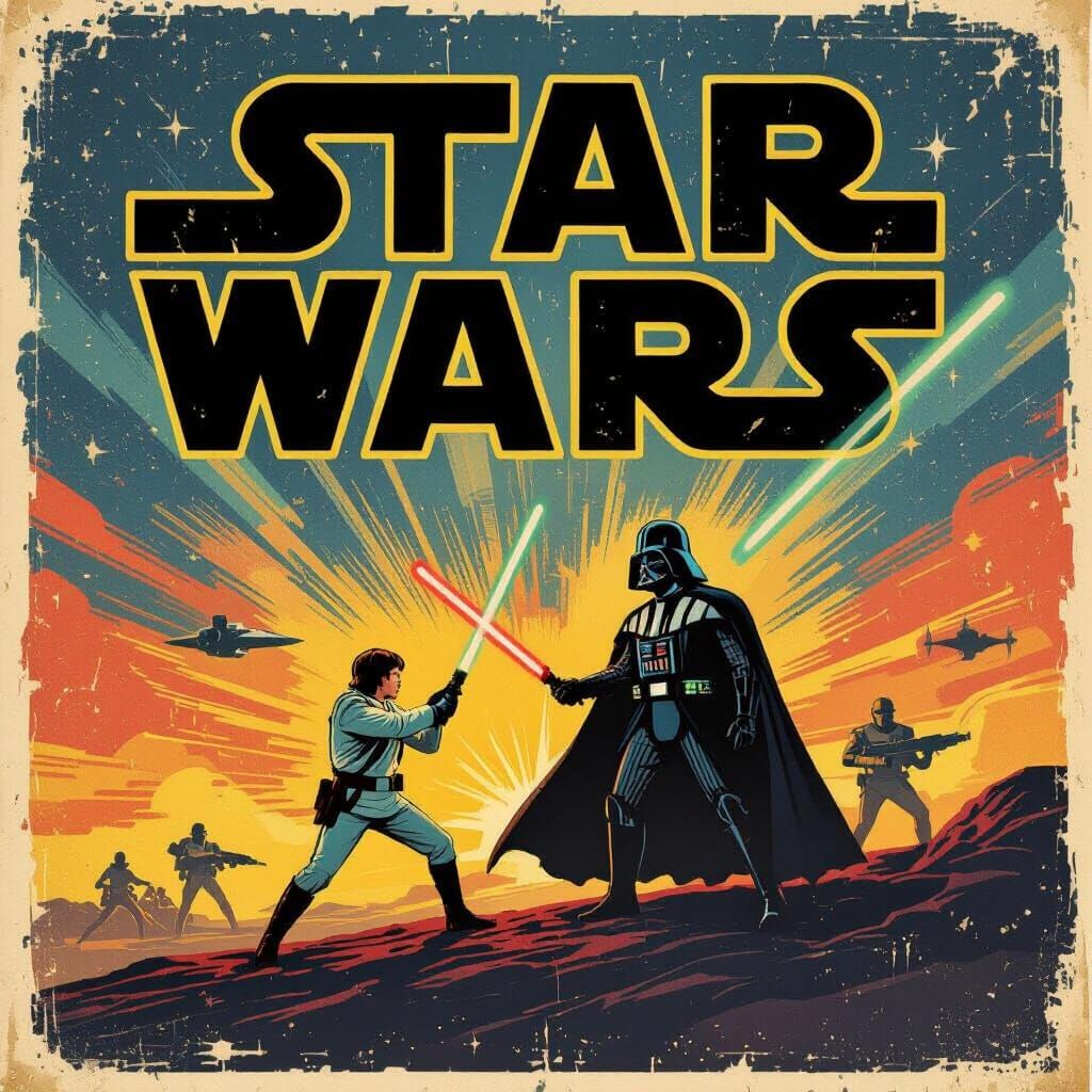 Star Wars 1950s Sci-Fi B-Movie Poster