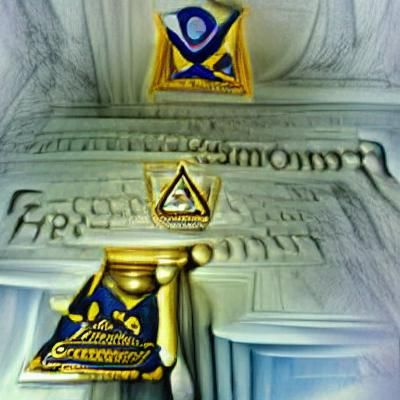 Freemasonry Emblem with Compass and Square