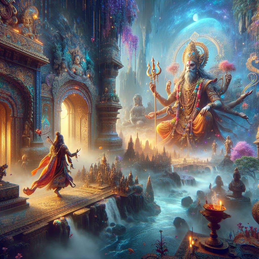 Epic Fantasy Art: Om Shastri's Quest for Immortality