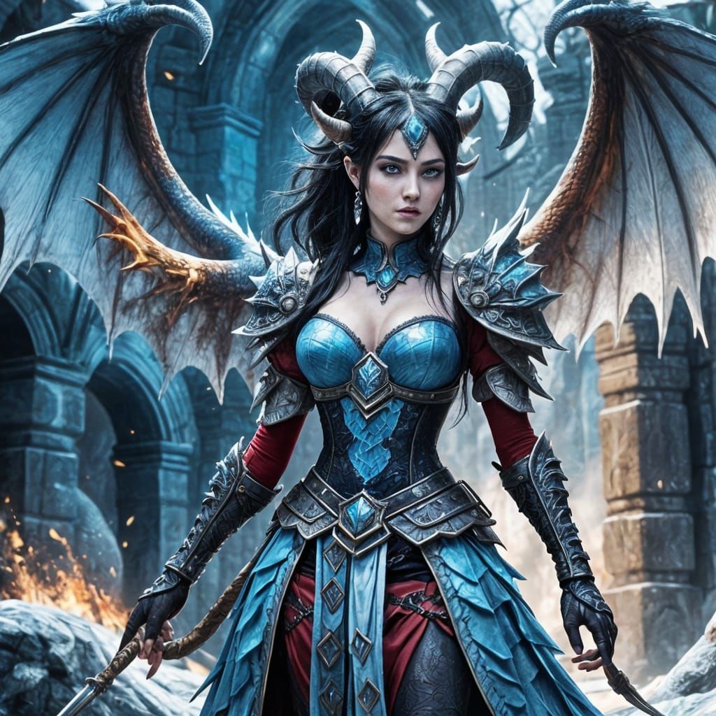 Dragon-Scaled Bard in Fantasy Concept Art