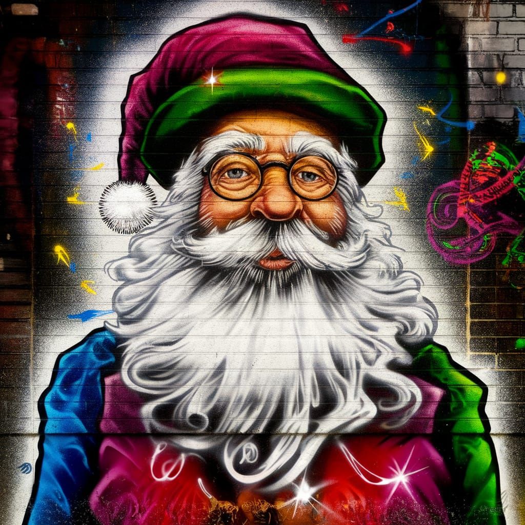 Festive Dutch Christmas Graffiti Art Celebration