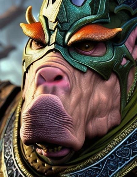 Hideous Orc in Dark Fairy Tale Style