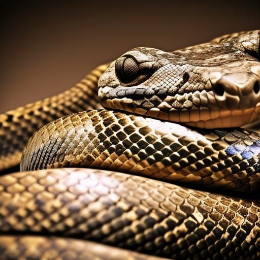 Detailed Python Snake in Natural Lighting