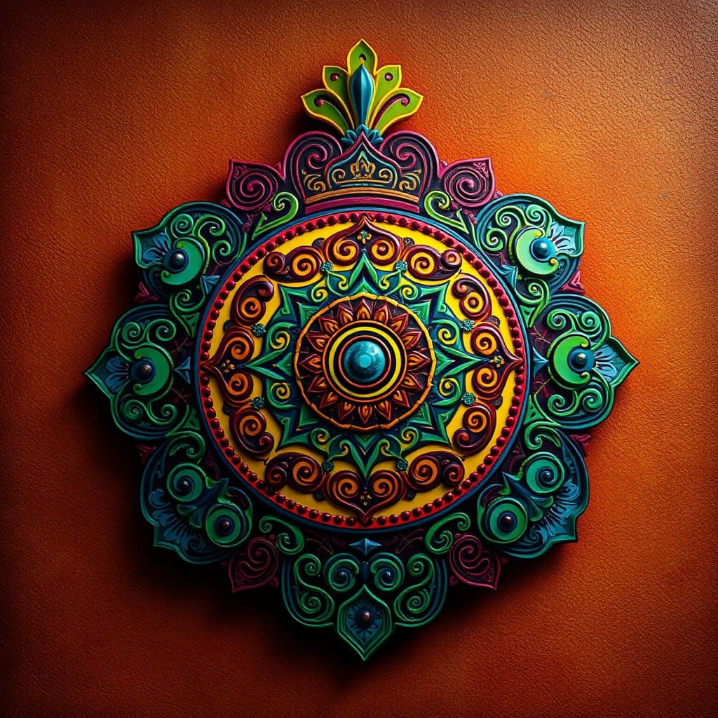 Vibrant Mesoamerican Empanadilla in Dreamlike, Surreal Style