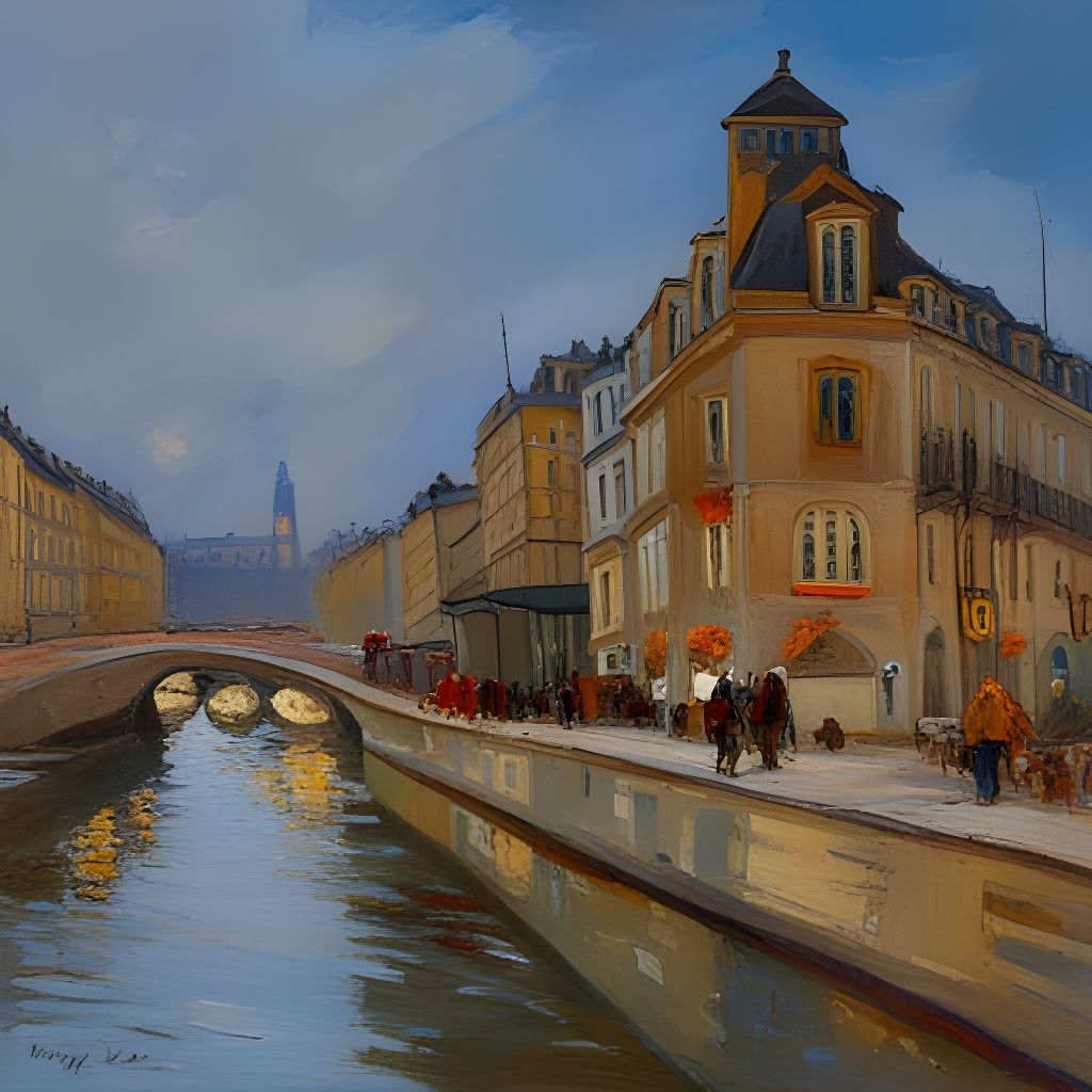 Paris Bridges: Oil Painting in Gurney Style
