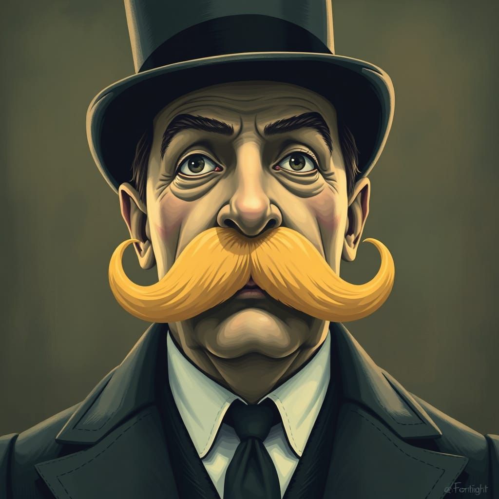 Mousse Tache with a grin