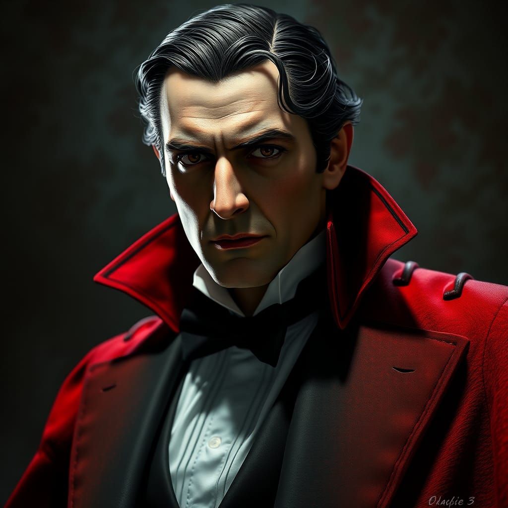 Bela Lugosi as Dracula: Hyperdetailed Portrait