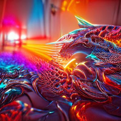 Detailed Blood Dragon Artwork in 8k Resolution