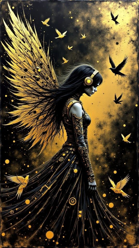 Steampunk Fairy in Golden Light