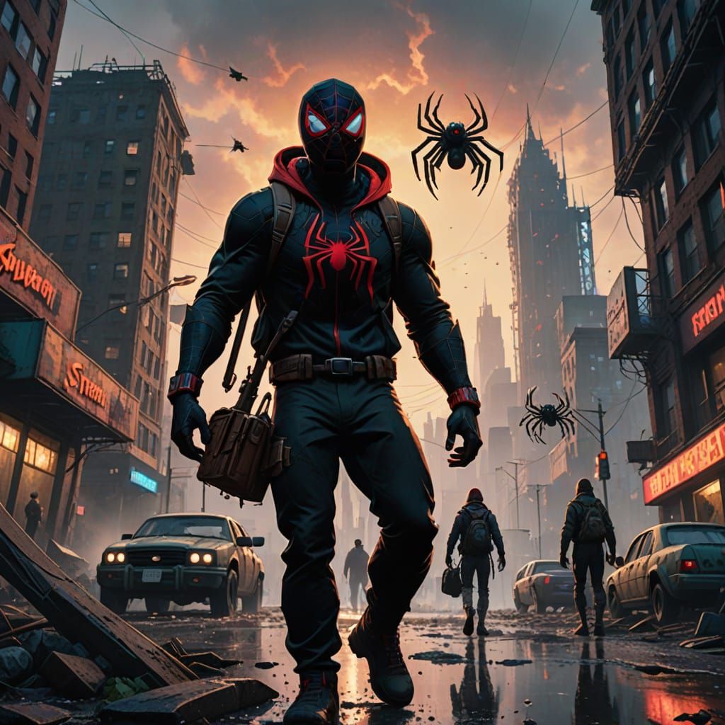 Spiderman Enters Multiverse in Epic Post-Apocalyptic Style