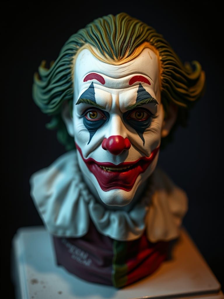 Heath Ledger Joker Clay Bust Portrait