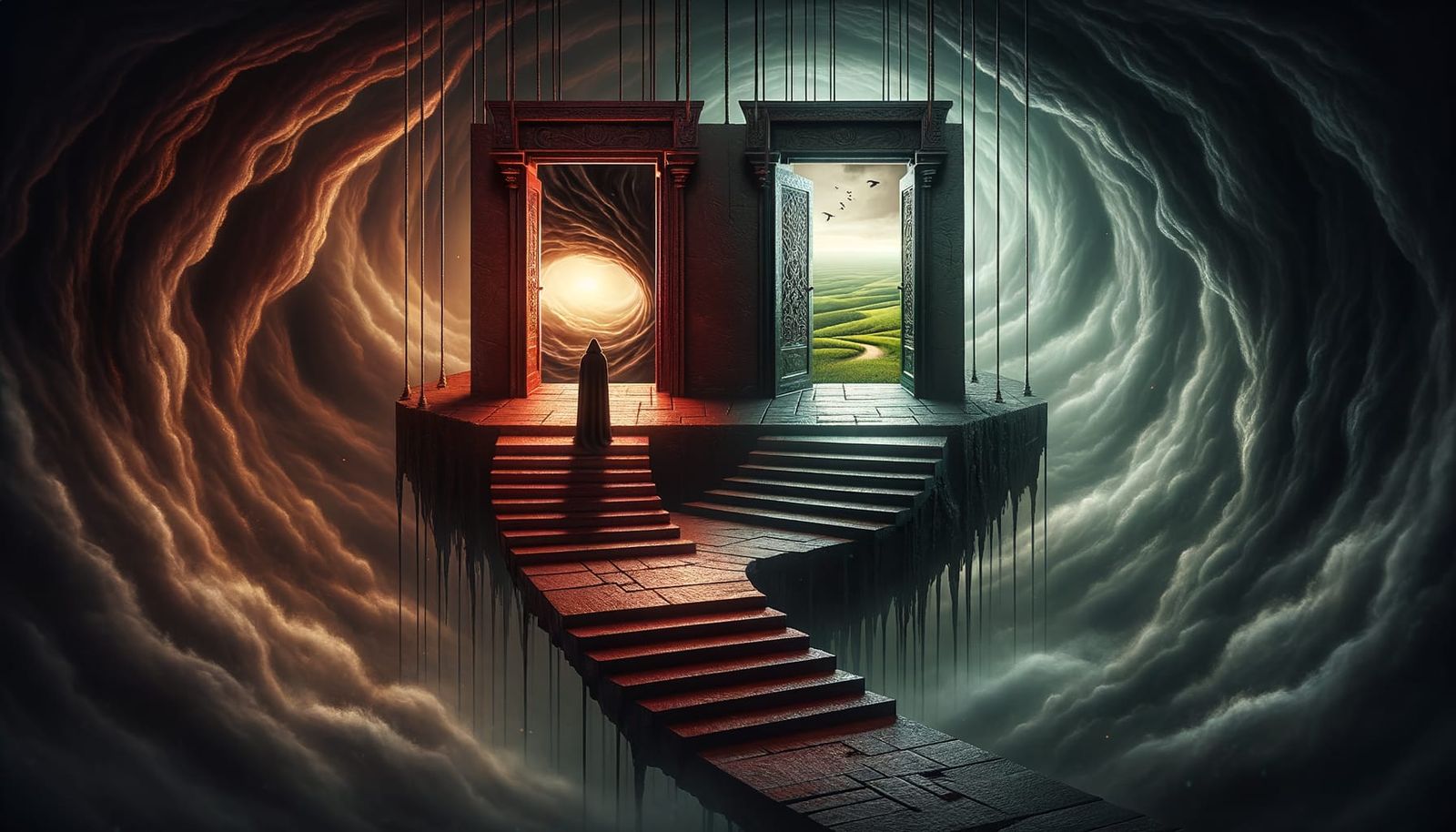 Surreal Choice Between Hope and Despair