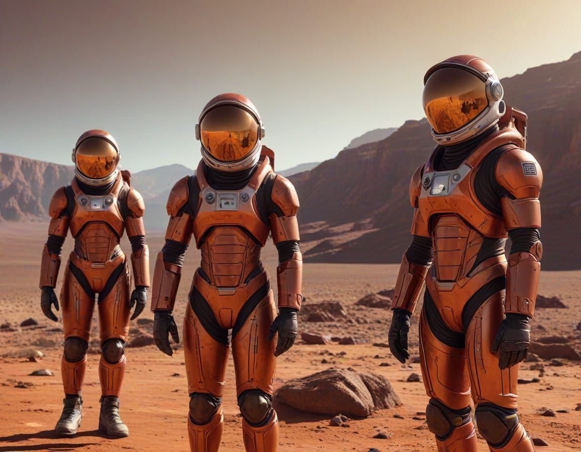 Mars Corporate Team-Building Retreat in Futuristic Sci-Fi St...