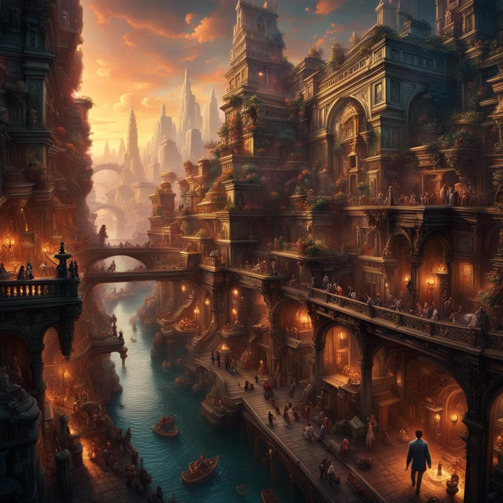 Bustling Metropolis: Detailed Matte Painting in Unreal Engin...