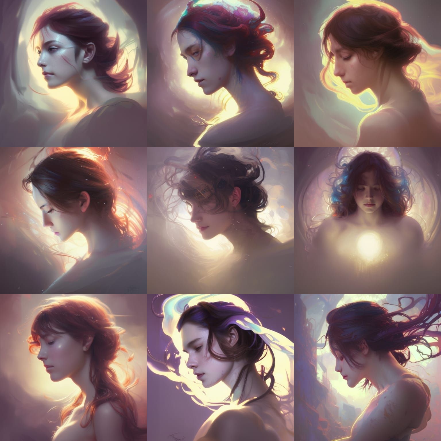 Warrior of Light Portrait in Dark Fantasy Style