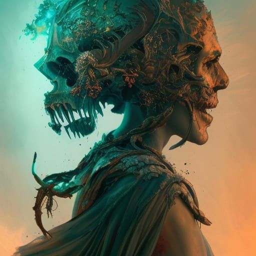 Dark Fantasy Warrior in Intricate Armor