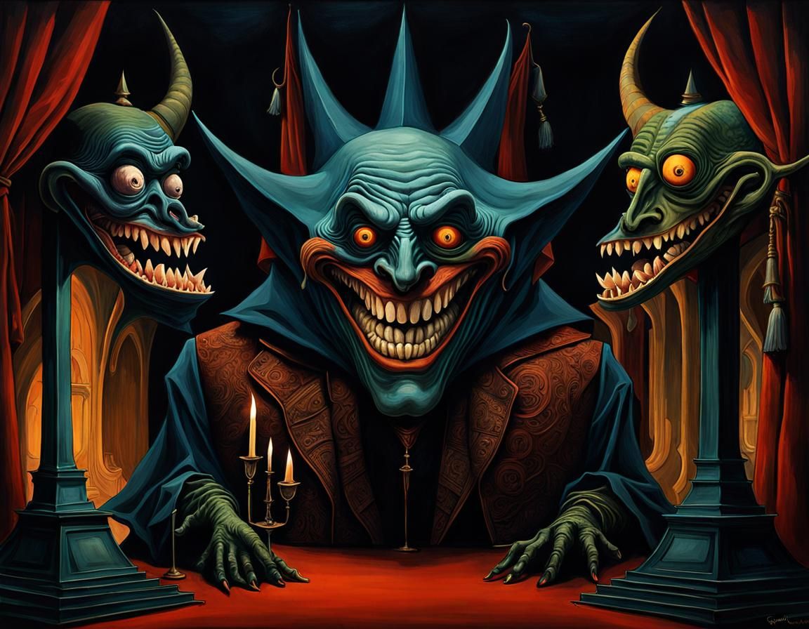 Surreal Dreamlike Portrait with a Toothy Grin