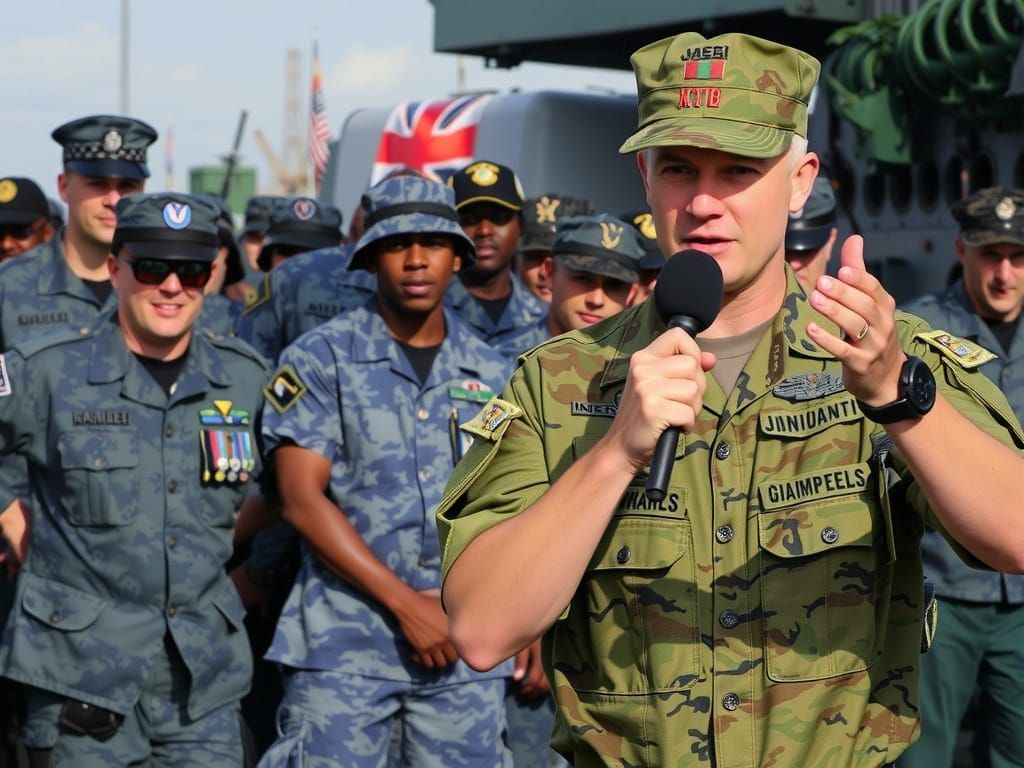 Military Leader Giving a Pep Talk