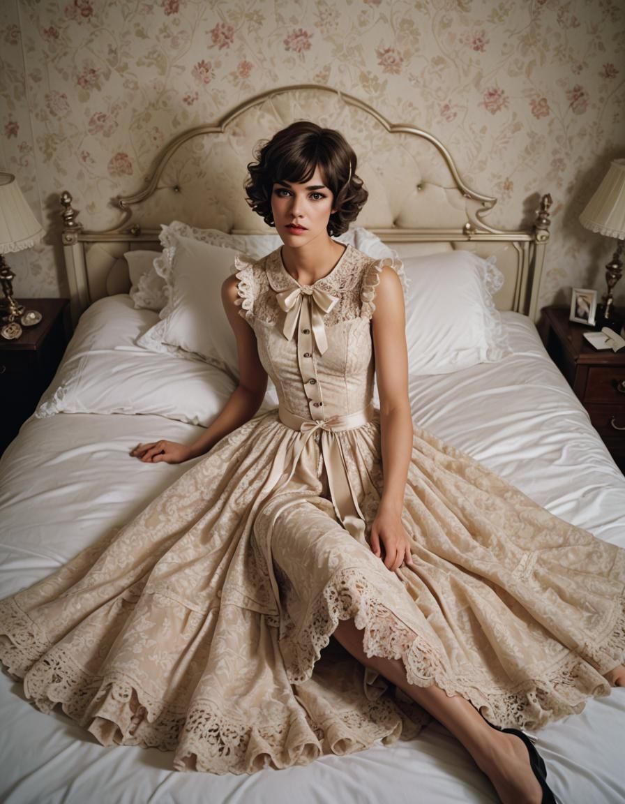 Masculine Boy in Frilly Petticoat, Cinematic Film Still