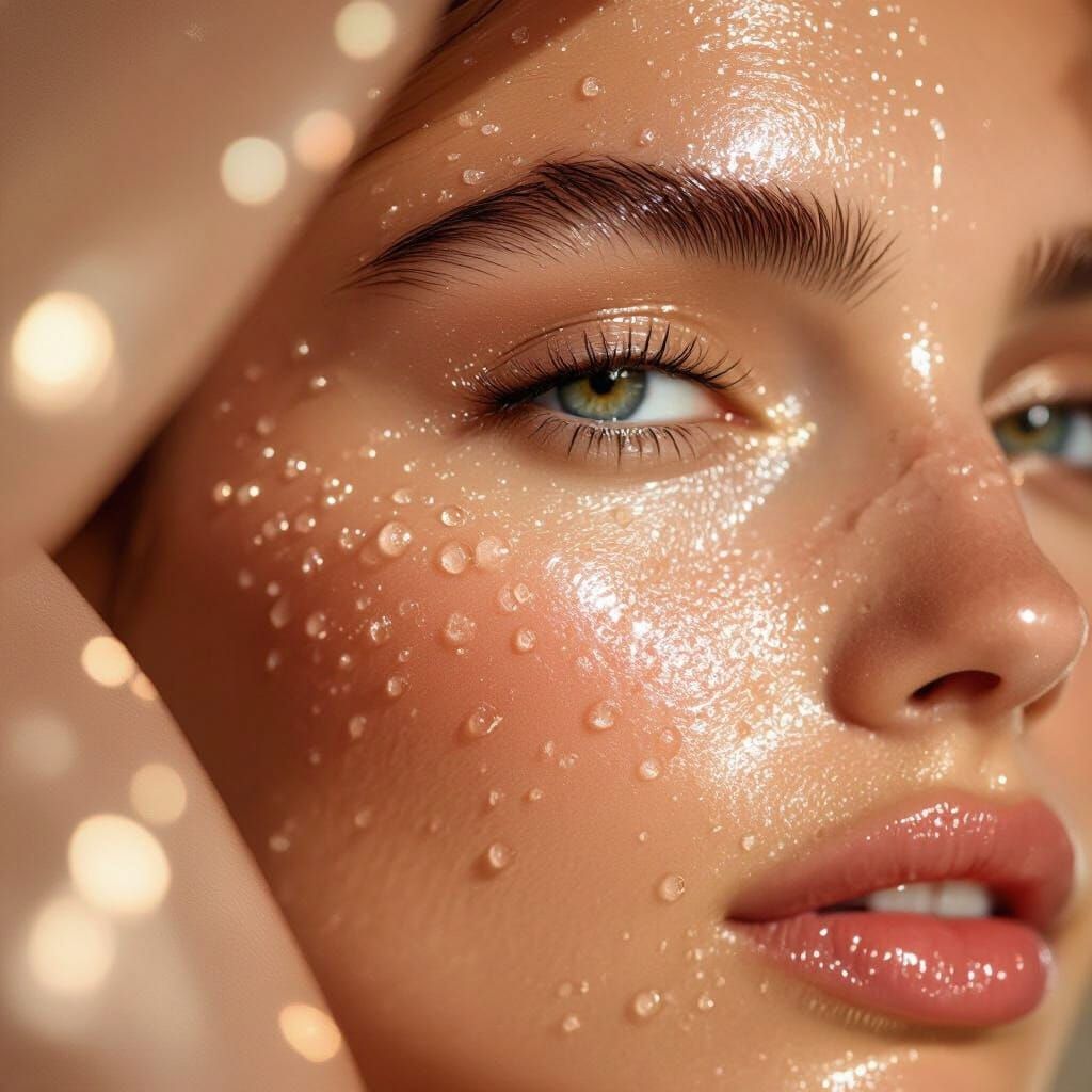 Macro Hydrated Skin Glow in Champagne Tones