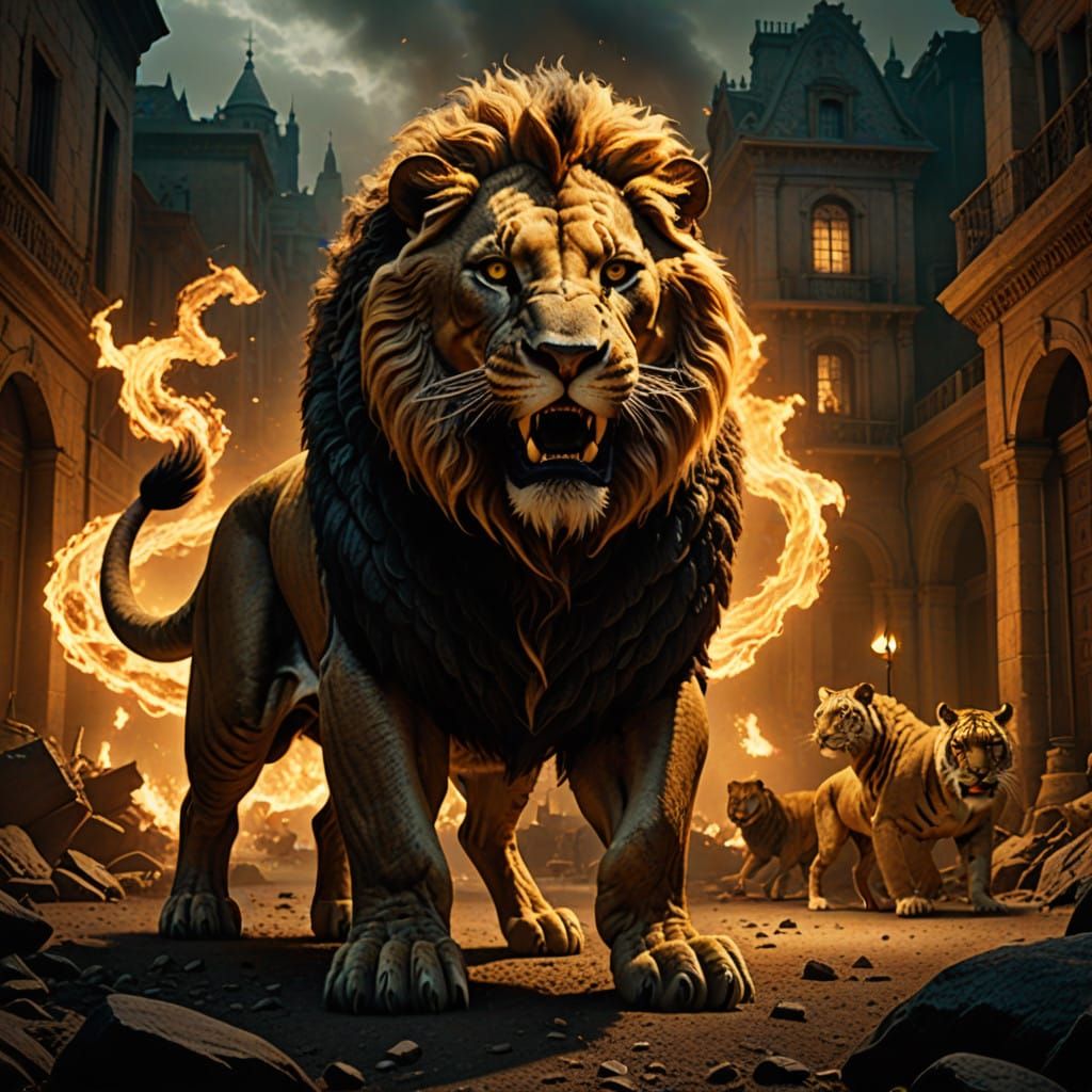 Ancient Primal Beast Unleashed in Fiery Fury