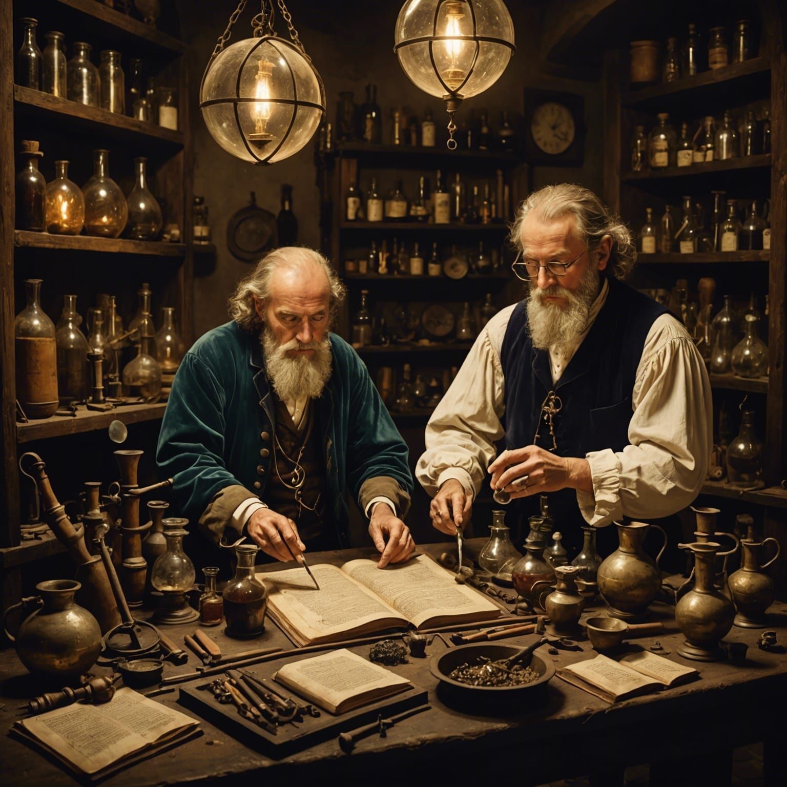 Mystical Alchemists' Laboratory: Ancient Instruments and Eso...