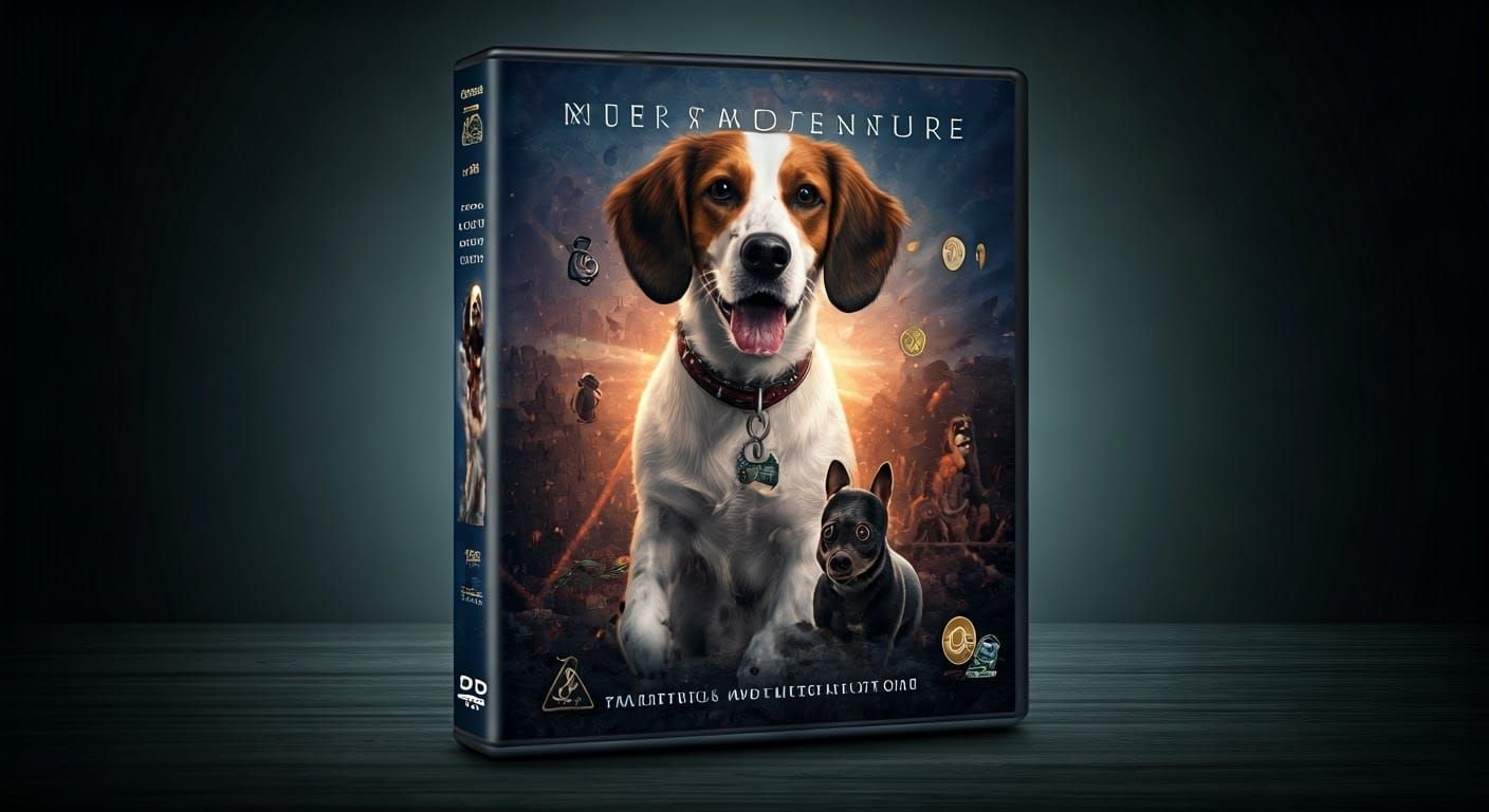 Fictional Dog Adventure DVD Cover Design
