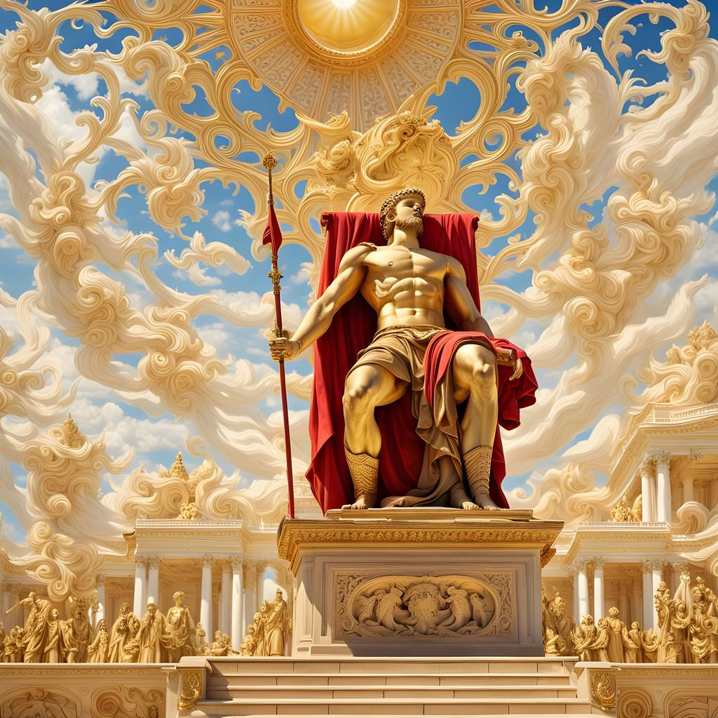 Roman God Mars in Golden Palace