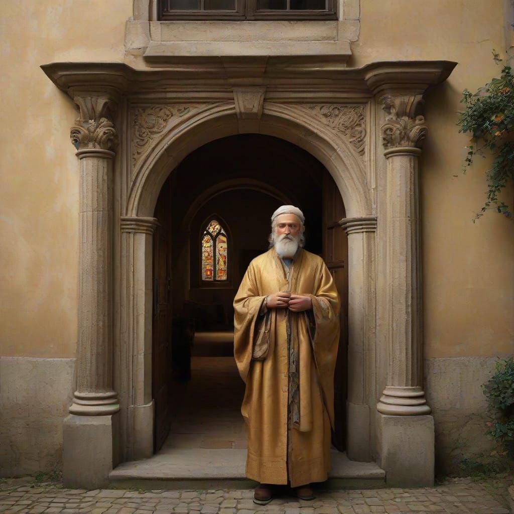 Solemn Christmas Procession in a Rustic French Church