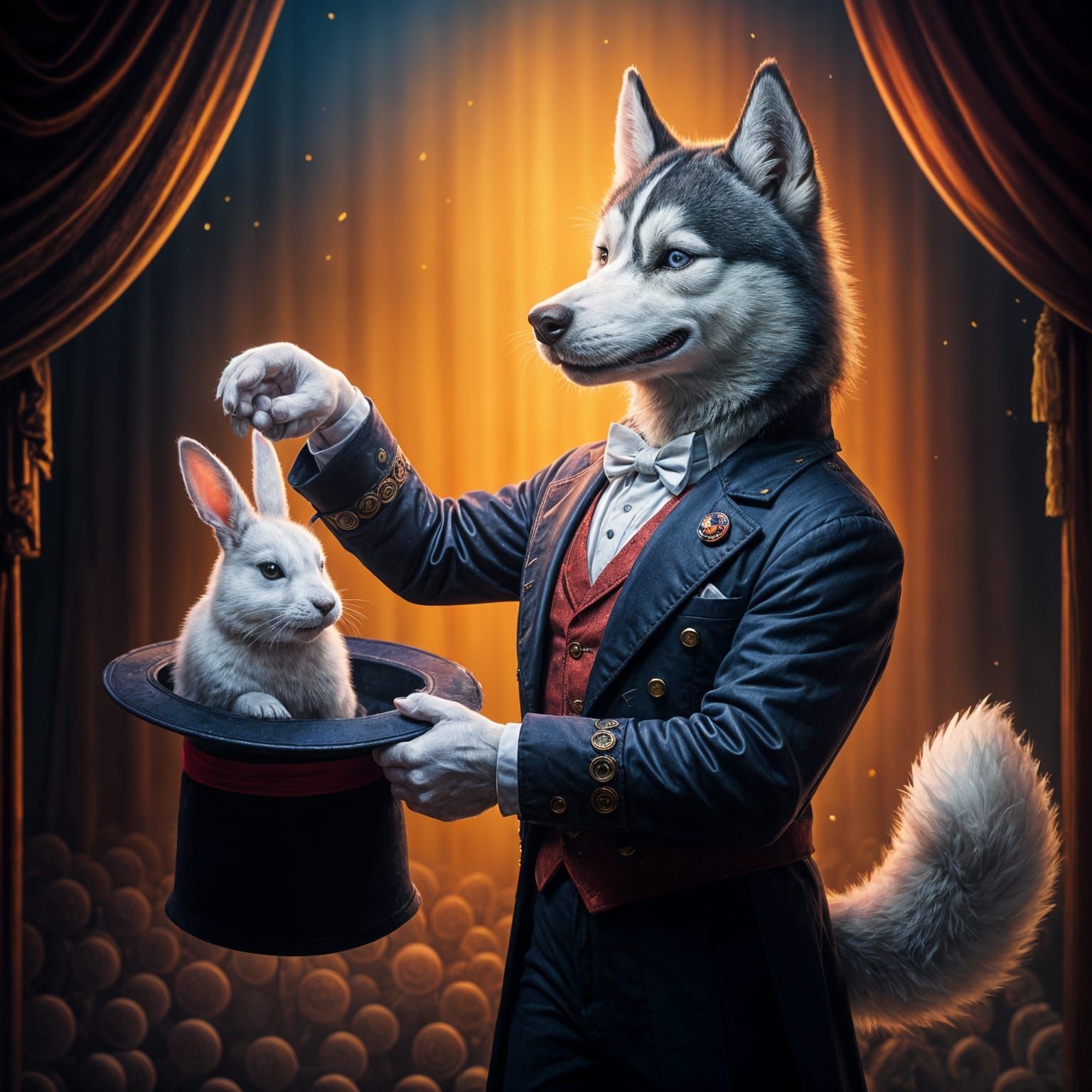 Magical Husky Performs Death-Defying Trick