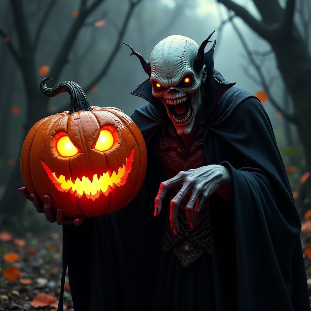 Dracula Presents Jack o'Lantern in Twisted Ink Style