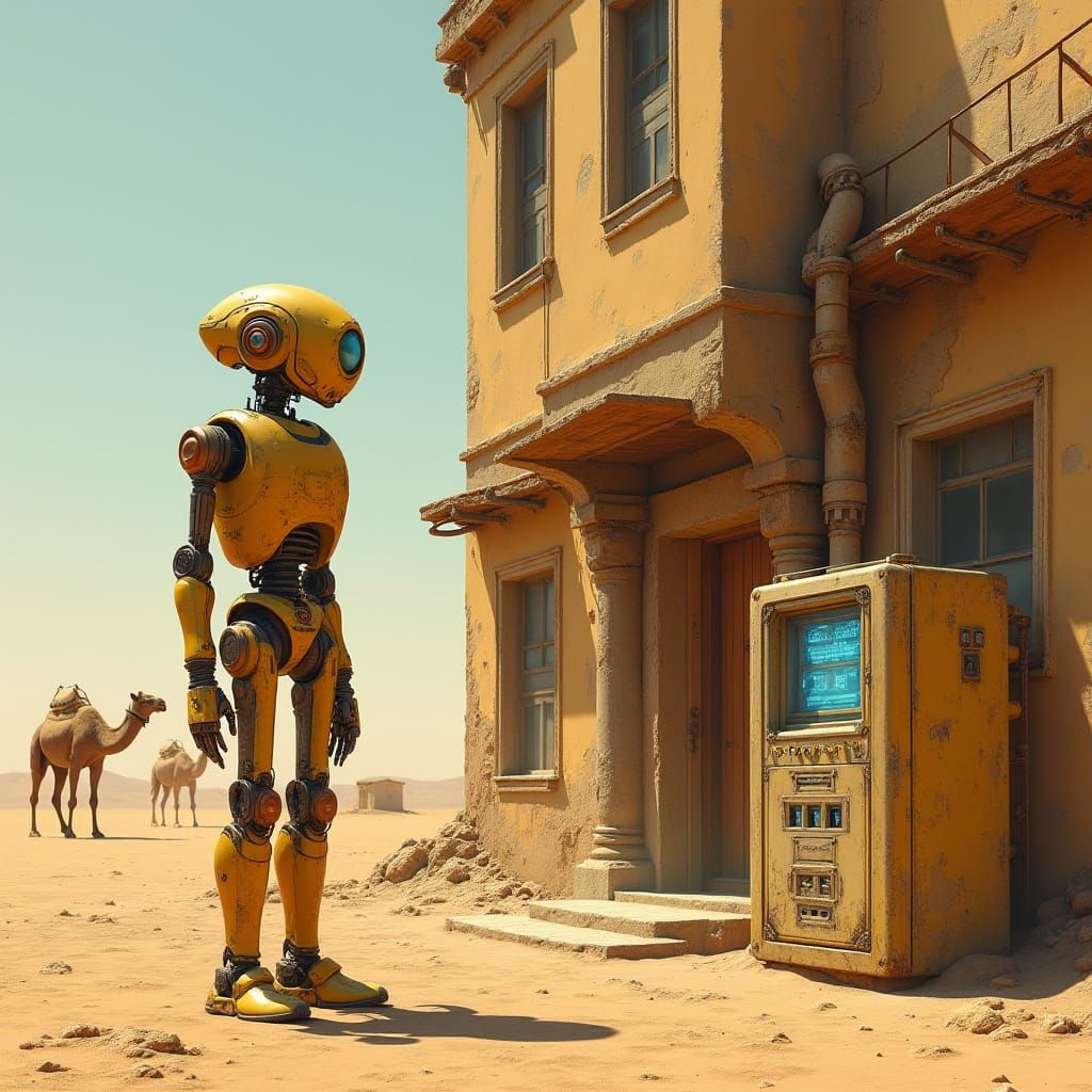 Abandoned Futuristic Oasis in the Desert