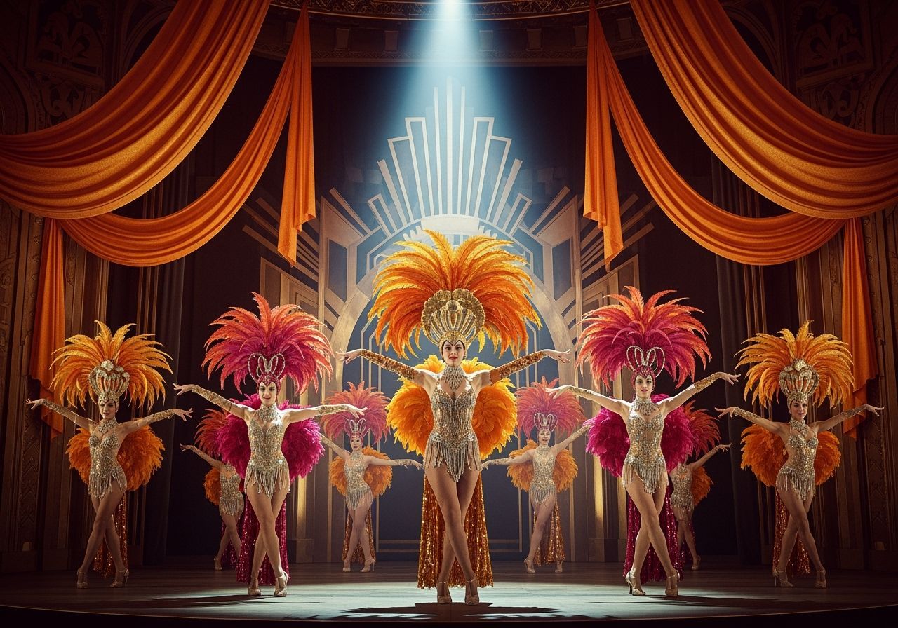 Dazzling Showgirls in Vintage Art Deco Style