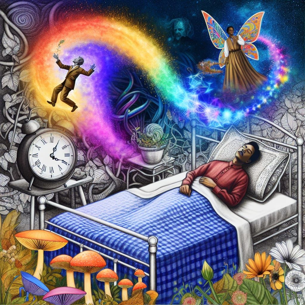 Dreamscape: Surreal Aura with Floating Fairy, Ernst Haeckel ...