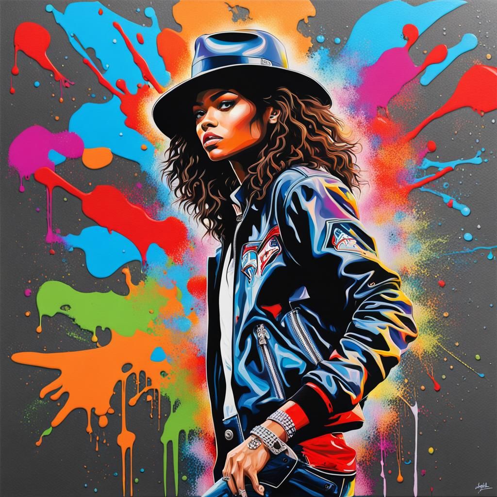 Zendaya as MJ in Graffiti Street Art