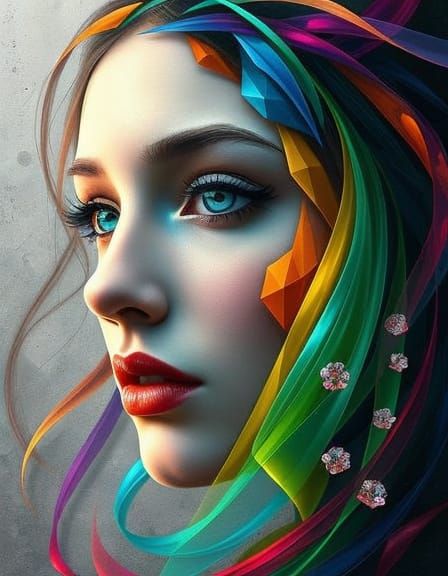 Ethereal Woman: A High-Resolution Digital Dreamscape