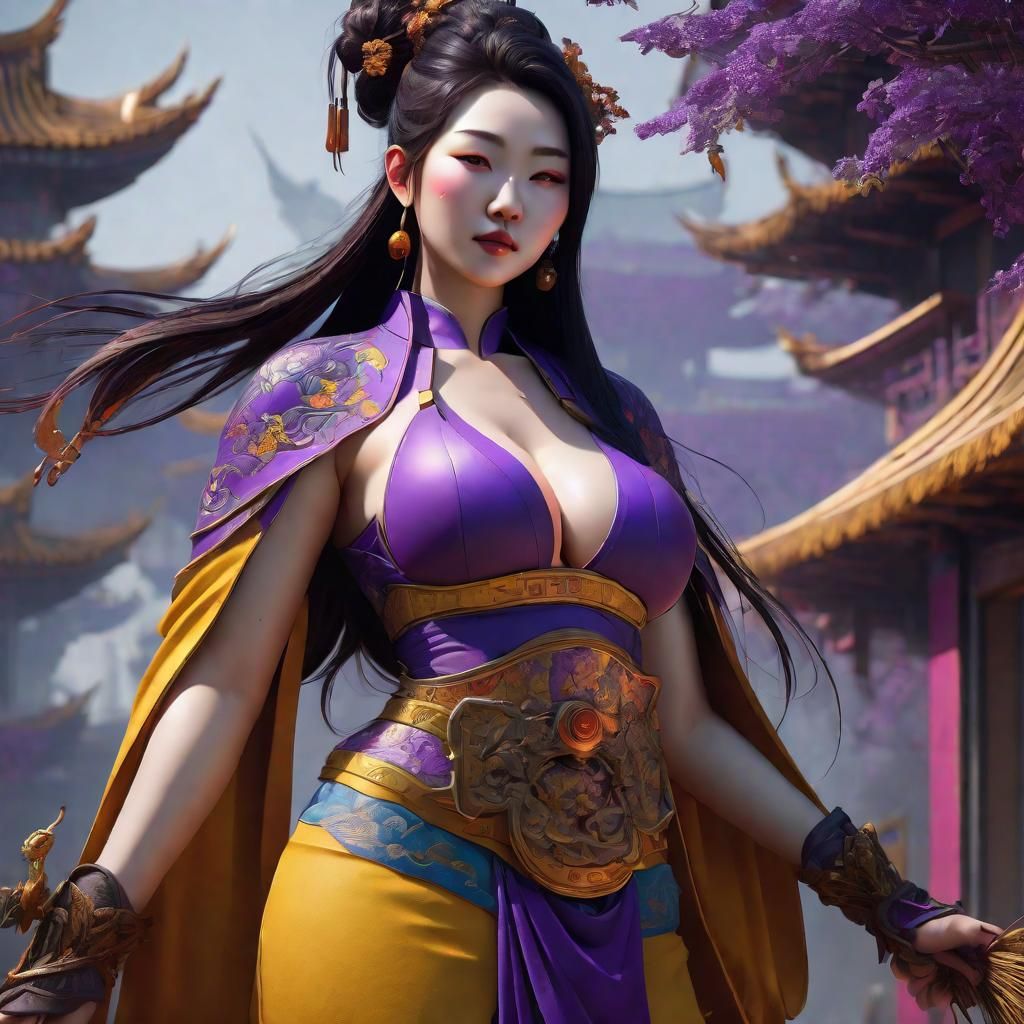 Beautiful Chinese Cultivator in Dark Fantasy Style